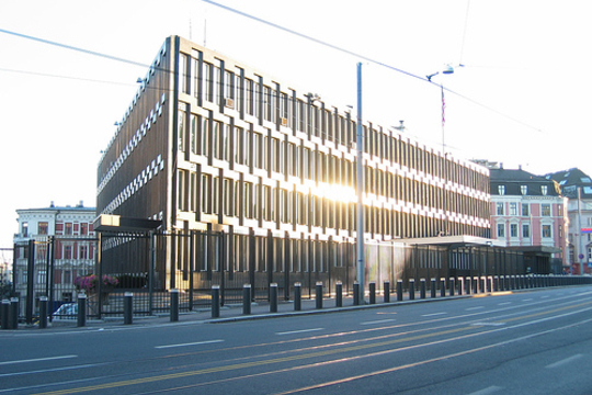 De Amerikaanse ambassade in Noorwegen (Foto Bjorn Smestad)
