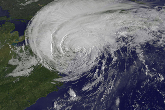 Orkaan Irene op weg naar New York (Foto NASA Goddard Photo and Video)
