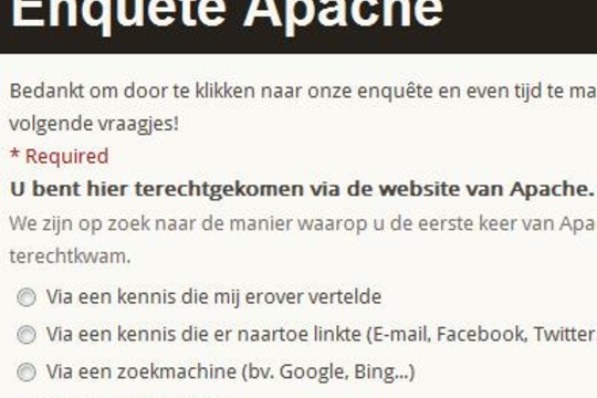 Screenshot enquête Apache