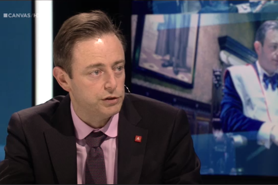 Bart De Wever sur le plateau de Terzake, 4 février 2013. (Photo: capture d'écran de l'émission, février 2013)