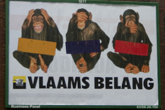 Precampagne van Vlaams Belang in 2007 (Foto Vintagedept)
