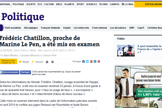 Screenshot Le Monde
