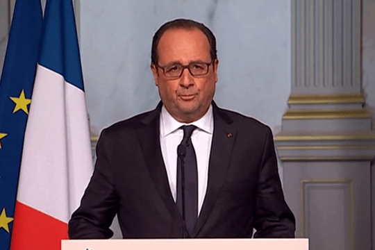 Speech François Hollande (screenshot YouTube)