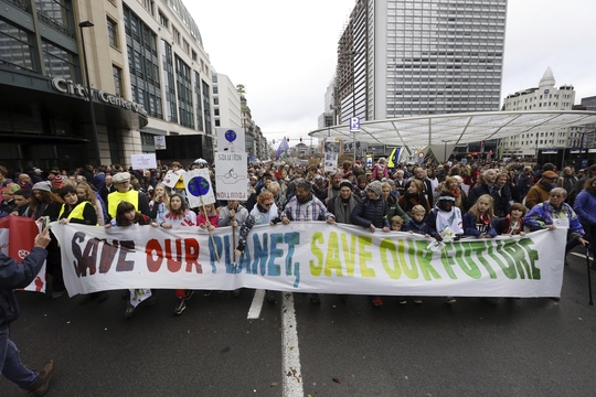 Claim the Climate in Brussel (Foto: Belga (c) Nicholas Maeterlinck)