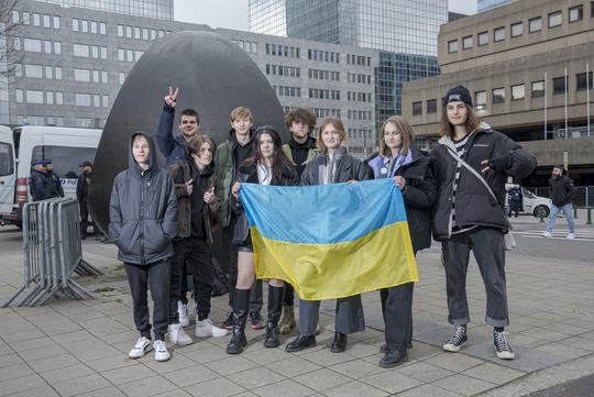 betoging Brussel Oekraïne 25 februari