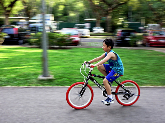 kid cycling