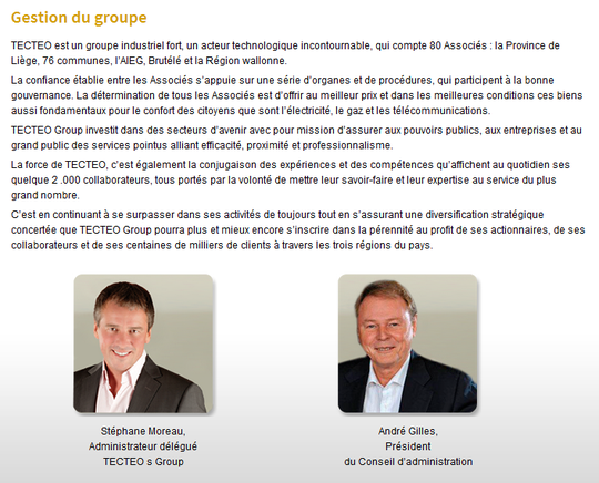 Screenshot website Tecteo