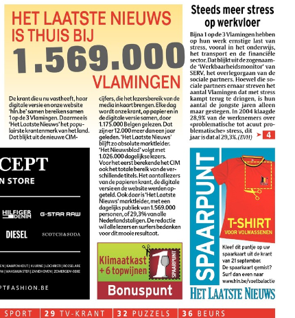 Screenshot Het Laatste Nieuws 25/09/2013