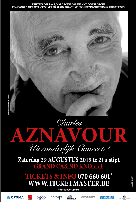 Uitnodiging galaconcert Charles Aznavour