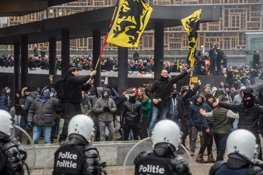 BRUSSELS VLAAMS BELANG MARCH AGAINST MARRAKECH PACT